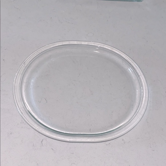 Clear Glass Oval Serving Platter Dish Replacement Lid Cover 9 Inch